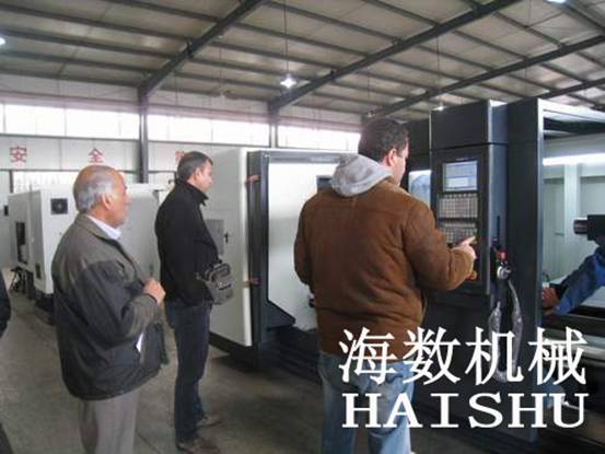 Iran customer check and accept CNC lathe and CNC milling